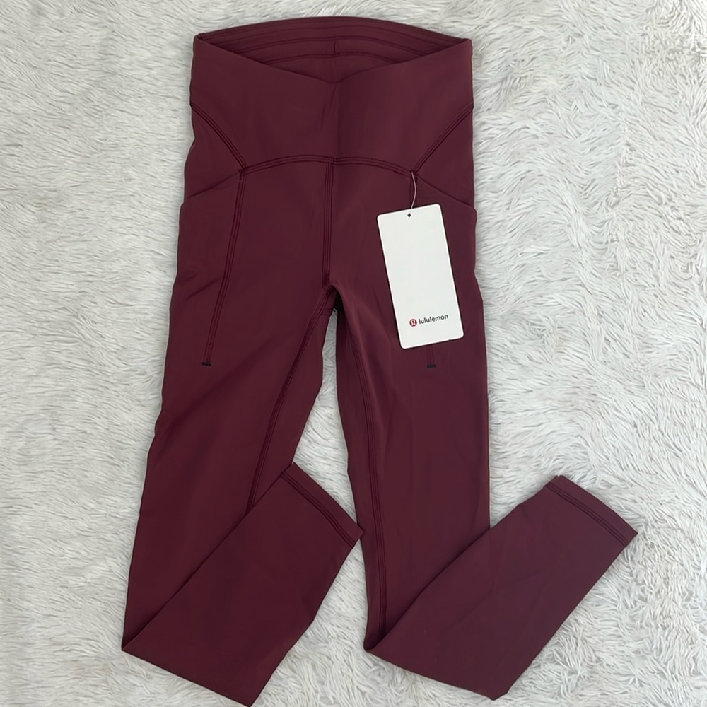Reposhing without tags- Lululemon athletica Maroon Leggings